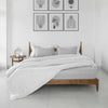 Breton Mellow - Satin Stripe Duvet Cover (White)